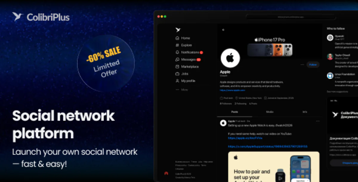 ColibriPlus - The Social Network Web Application